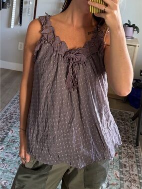 XXI Y2K Ruffle Babydoll Bow Top Medium
